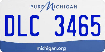 MI license plate DLC3465
