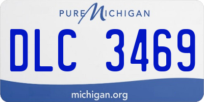 MI license plate DLC3469