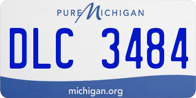 MI license plate DLC3484