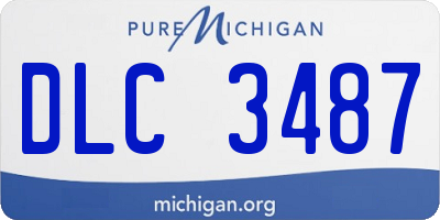 MI license plate DLC3487
