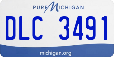 MI license plate DLC3491