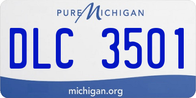 MI license plate DLC3501