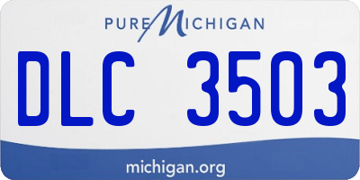 MI license plate DLC3503