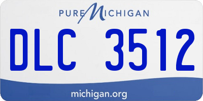 MI license plate DLC3512