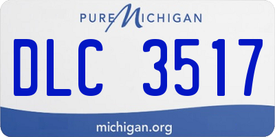 MI license plate DLC3517