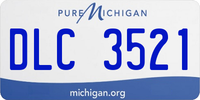 MI license plate DLC3521