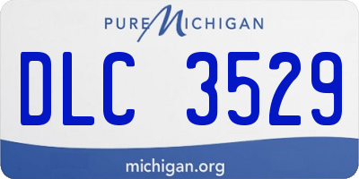 MI license plate DLC3529