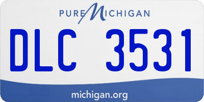 MI license plate DLC3531