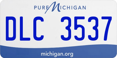 MI license plate DLC3537