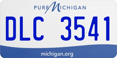 MI license plate DLC3541