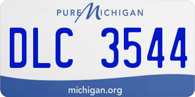 MI license plate DLC3544