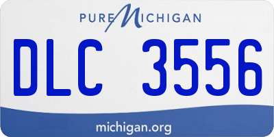 MI license plate DLC3556