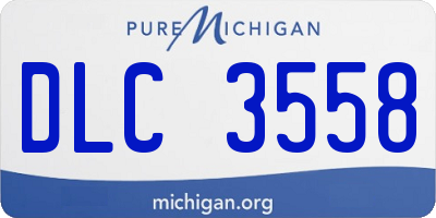 MI license plate DLC3558