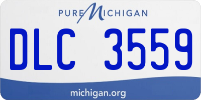 MI license plate DLC3559