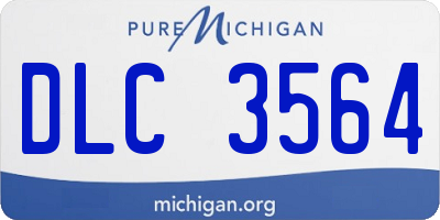 MI license plate DLC3564