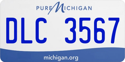 MI license plate DLC3567