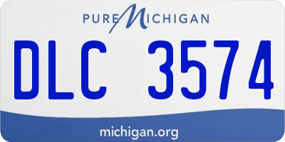 MI license plate DLC3574