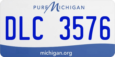 MI license plate DLC3576