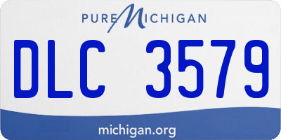 MI license plate DLC3579