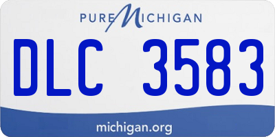 MI license plate DLC3583