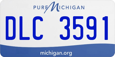 MI license plate DLC3591