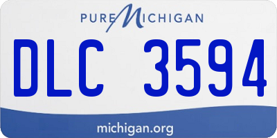 MI license plate DLC3594