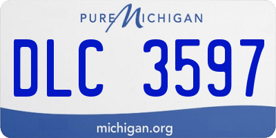 MI license plate DLC3597