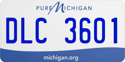 MI license plate DLC3601