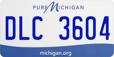 MI license plate DLC3604