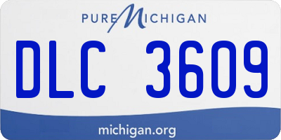 MI license plate DLC3609