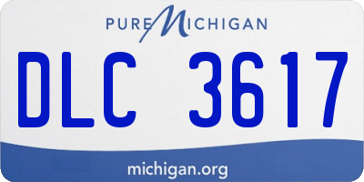 MI license plate DLC3617