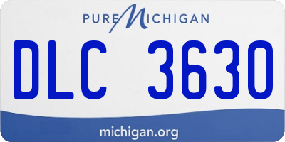 MI license plate DLC3630