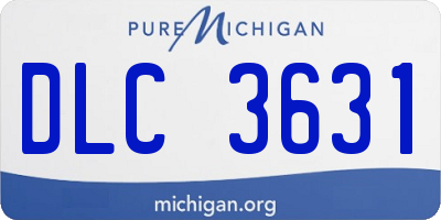 MI license plate DLC3631