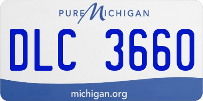 MI license plate DLC3660