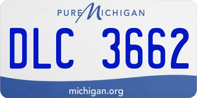 MI license plate DLC3662