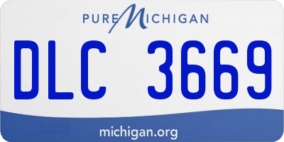 MI license plate DLC3669