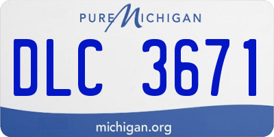 MI license plate DLC3671