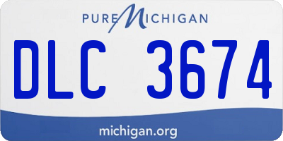 MI license plate DLC3674