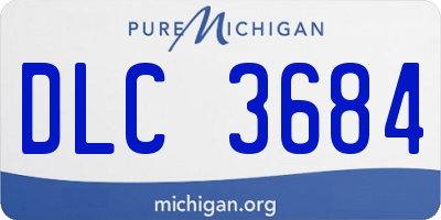 MI license plate DLC3684