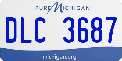 MI license plate DLC3687