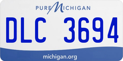 MI license plate DLC3694