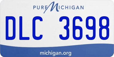 MI license plate DLC3698