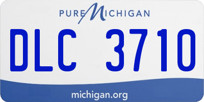 MI license plate DLC3710