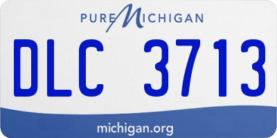 MI license plate DLC3713