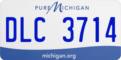 MI license plate DLC3714