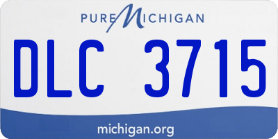 MI license plate DLC3715