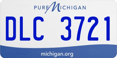 MI license plate DLC3721