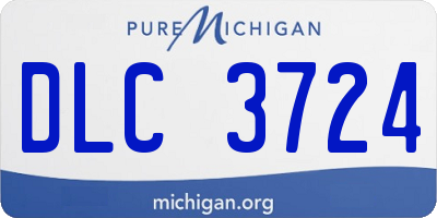 MI license plate DLC3724