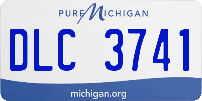 MI license plate DLC3741