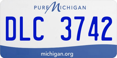 MI license plate DLC3742